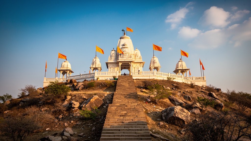 Chamunda Mataji temple at the top of Chotila hill